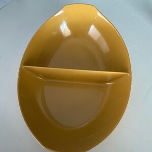 VTG Melamine Oneida OD Harvest Gold Divided Oval Serving Dish Vegetable Bowl